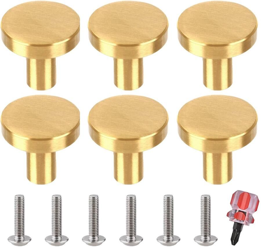 Unyqoos Klassieke Gouden Kastknoppen voor Stijlvolle Keukenkasten en Meubelstukken