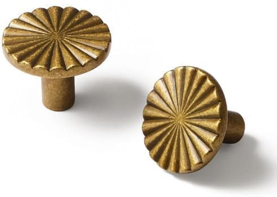 Unyqoos Klassieke Set van 5 Robuuste Bronzen Kastknoppen voor Keuken en Meubels Eenvoudige Installatie