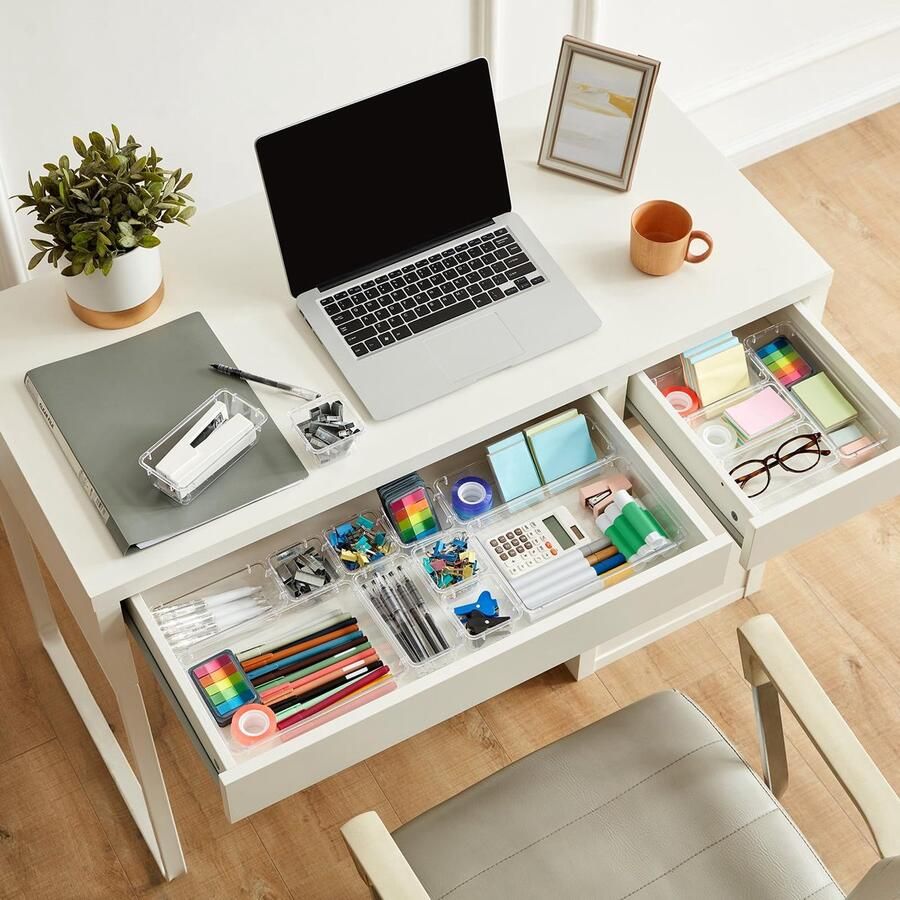 Unyqoos Lade-organizer Set van 17 Stuks met Vier Verschillende Maten voor Opslagbehoeften