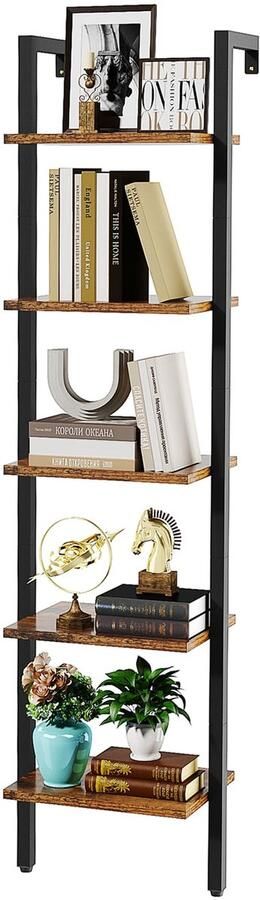 Unyqoos Luxe Ladderrek met Vijf Niveaus voor Boeken en Decoratie in Huis of Kantoor