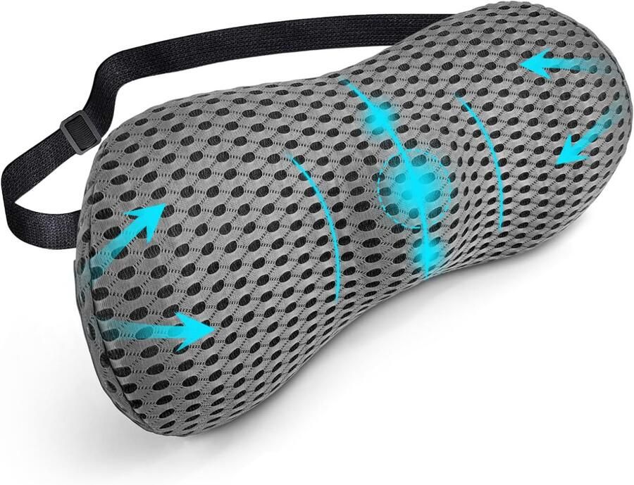 Unyqoos Luxe Lendensteunkussen van Traagschuim voor Optimaal Comfort en Ondersteuning in Auto en Thuis