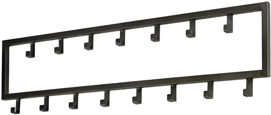 Unyqoos Moderne Zwarte Wandgarderobe met 15 Haken voor Toepassingen