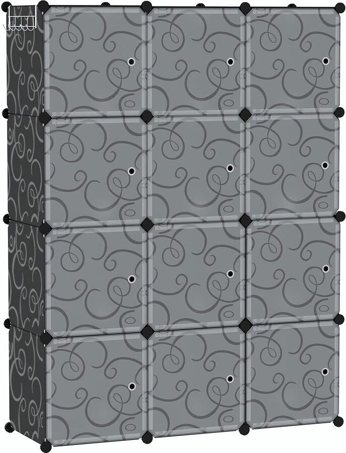 Unyqoos Modulair Kubusvormig Opbergrek met Deuren voor Flexibele Organisatie en Ruimtebesparing