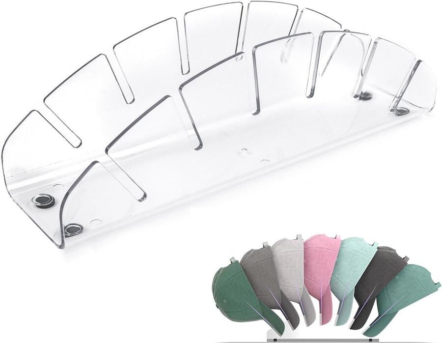 Unyqoos Multifunctionele Muur- en Desktop Caphouder voor 6 Hoeden Zonder Installatie Nodig