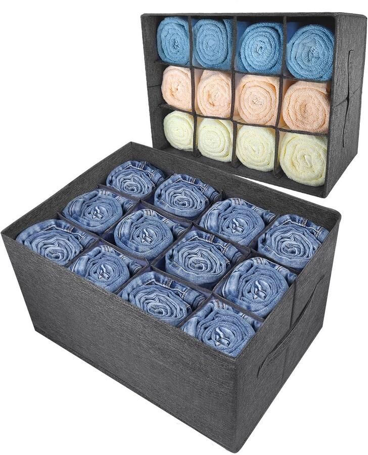 Unyqoos Optimaliseerbare Kledingkast Organizer met 12 Vakken voor Kledingstukken en Accessoires