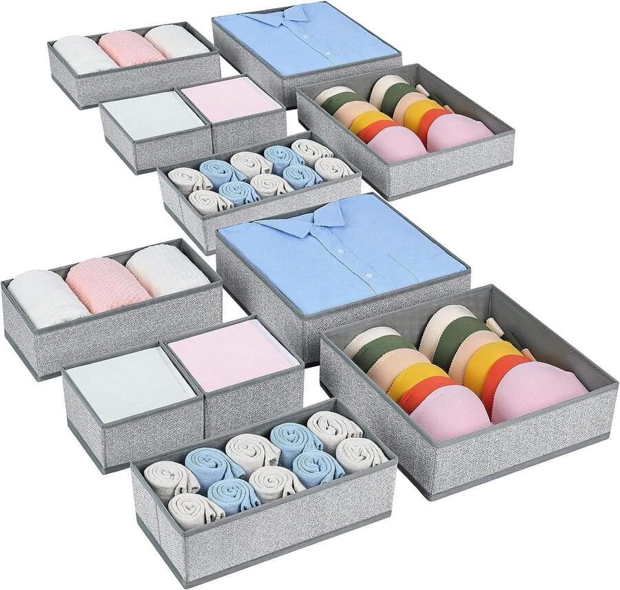 Unyqoos Opvouwbare Kast- en Lade-Organizer Set voor Stijlvolle en Geordende Opslag