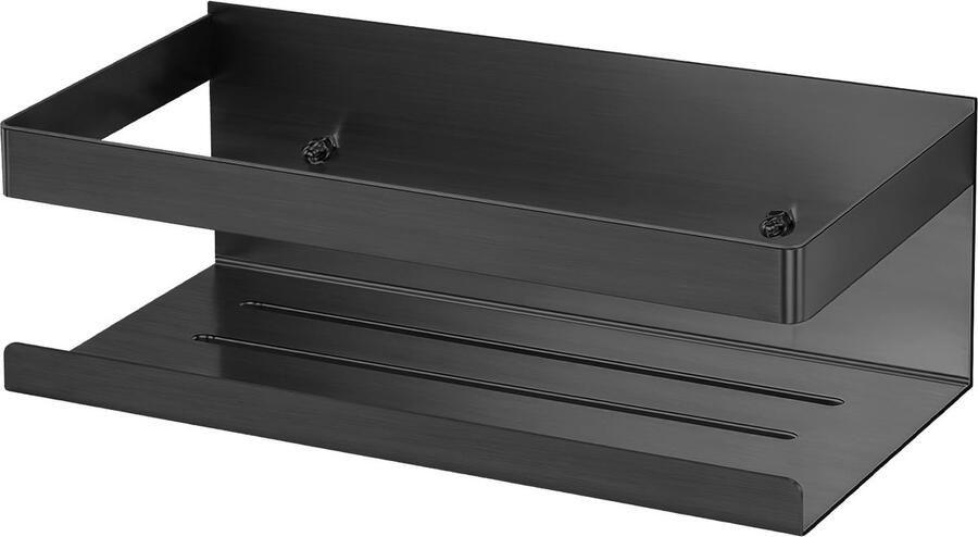 Unyqoos Praktische Doucheplank van Roestvrij Staal voor Badkamer zonder Boren Ideaal voor Shampoo en Douchegel