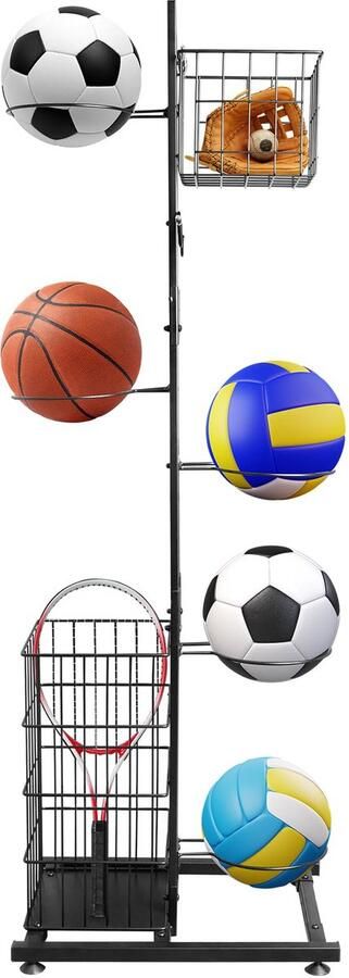 Unyqoos Ruimtebesparende Balopslag met Meerdere Opslagmogelijkheden voor Sportballen en Accessoires