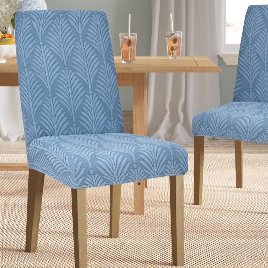 Unyqoos Set van 6 Elegante Stretch Stoelhoezen voor Stoelen en Gelegenheden in Blauw