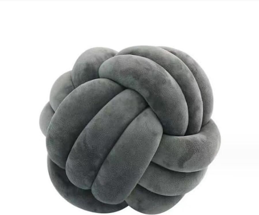 Unyqoos Stijlvol Geknoopt Kussen voor Decoratie Zacht en Comfortabel voor Sofa Bed en Meer 25 cm Donkergrijs