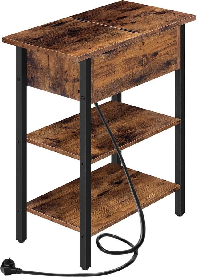 Unyqoos Stijlvolle bijzettafel met verborgen opslag en geïntegreerd laadstation voor elke kamer