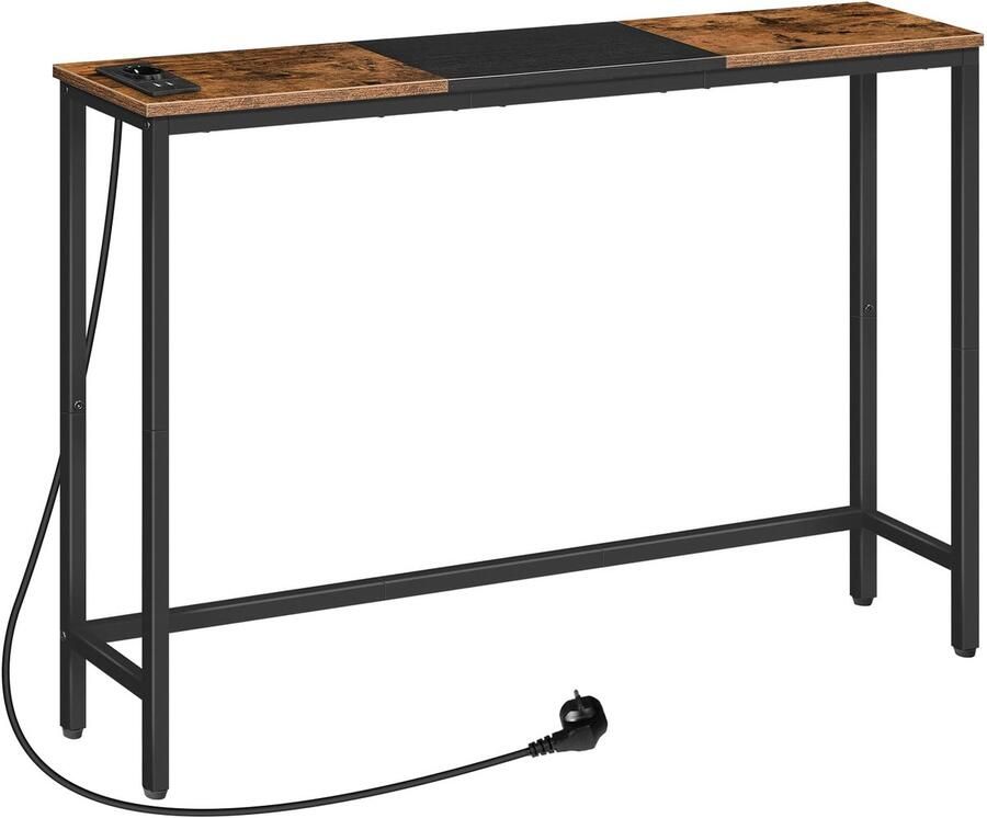 Unyqoos Stijlvolle consoletafel met geïntegreerd laadstation en USB-poorten voor moderne woonruimtes