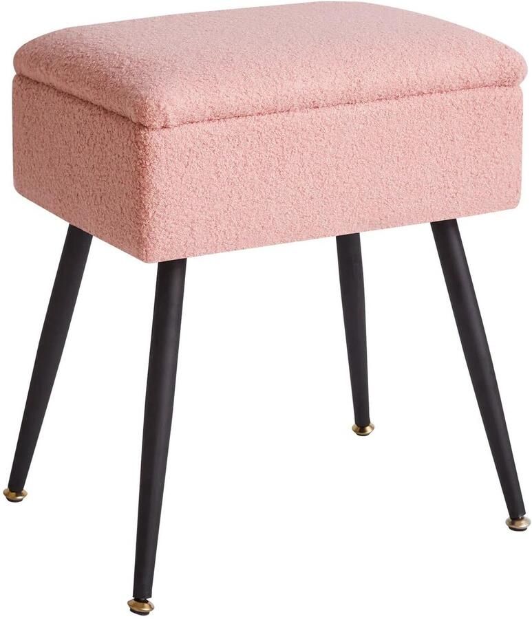 Unyqoos Stijlvolle Make-up Hocker met Verborgen Opslag en Comfortabele Zitting voor Slaapkamer of Woonkamer