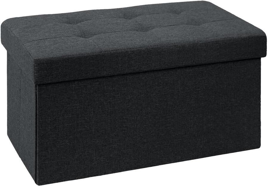 Unyqoos Stijlvolle Opvouwbare Zitbank met Royale Opbergruimte en Comfortabele Linnen Bekleding