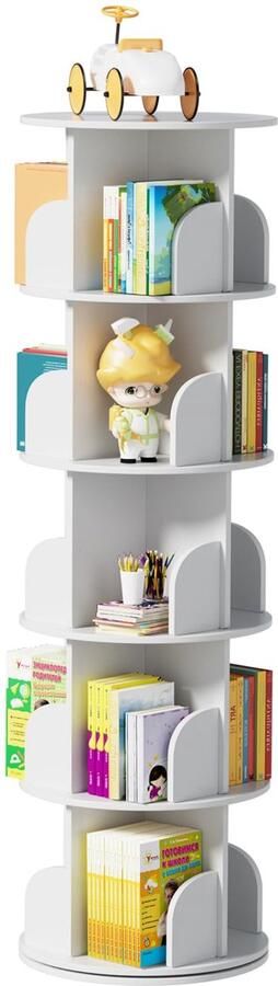 Unyqoos Stijlvolle Roterende Boekenkast voor Optimale Opslag en Organisatie in Huis en Kantoor