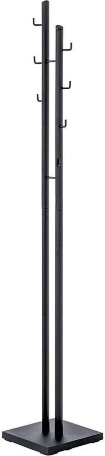 Unyqoos Stijlvolle Vrijstaande Kapstok van Zwart Metaal met 8 Haken voor Moderne Interieurs