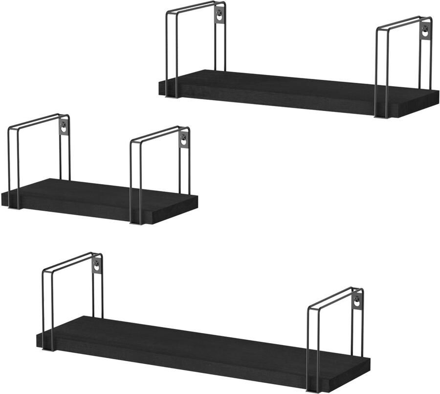 Unyqoos Stijlvolle Zwevende Wandplanken Set van 3 voor Elke Kamer
