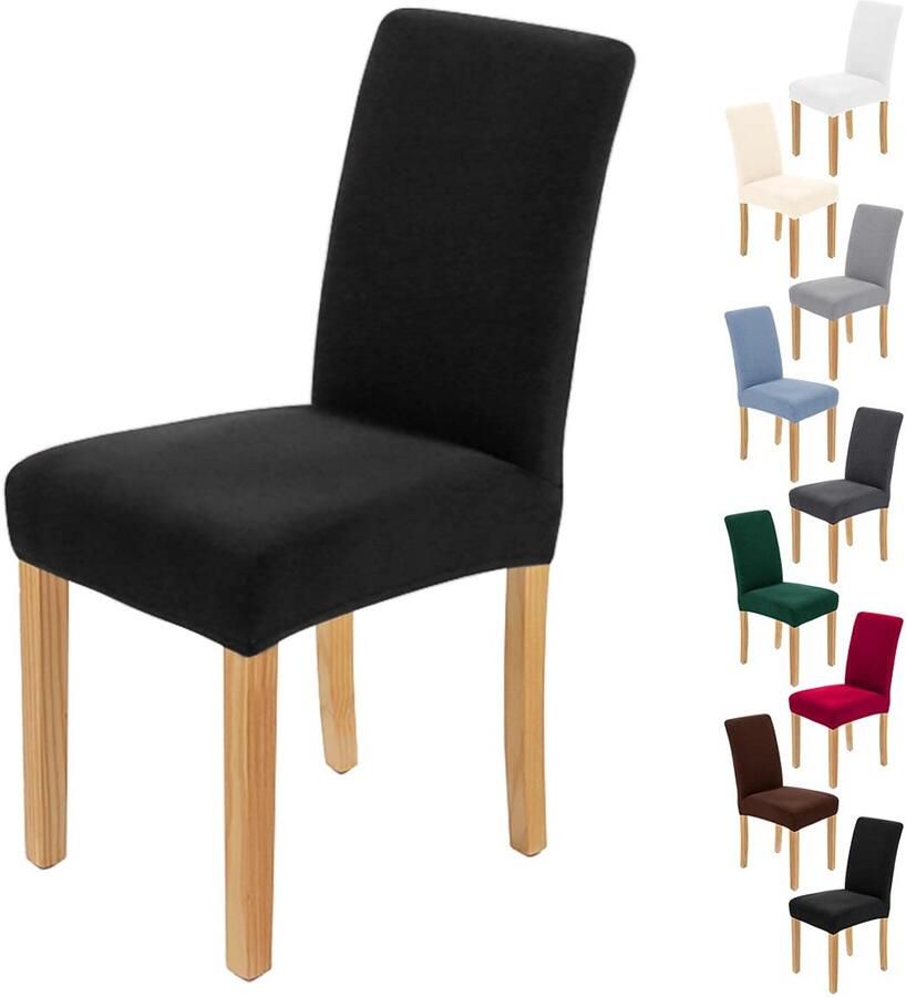 Unyqoos Stretchbare en Wasbare Stoelhoezen Set van 6 voor Gebruiken en Bescherming