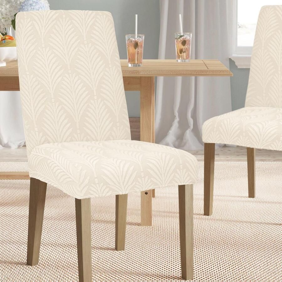 Unyqoos Stretchbare stoelhoezen set van 6 voor gelegenheden universele pasvorm en afneembare bescherming