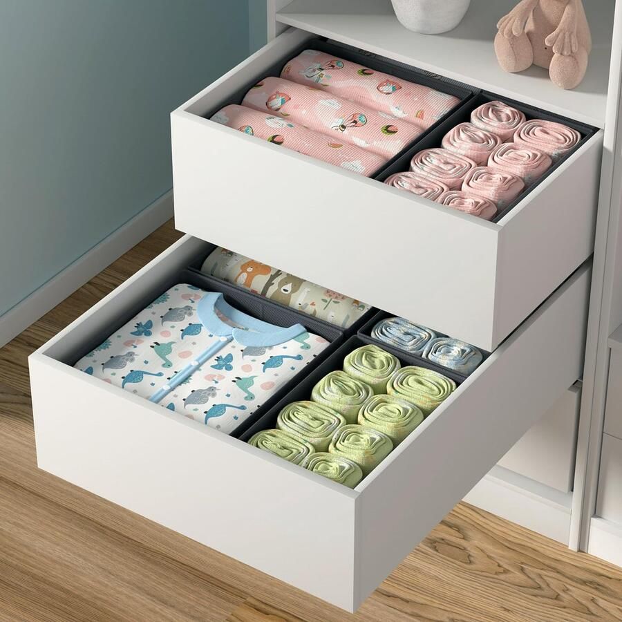 Unyqoos Veelzijdige en Ruimtebesparende Lade-organizer voor Kleding en Accessoires 4-Delige Set