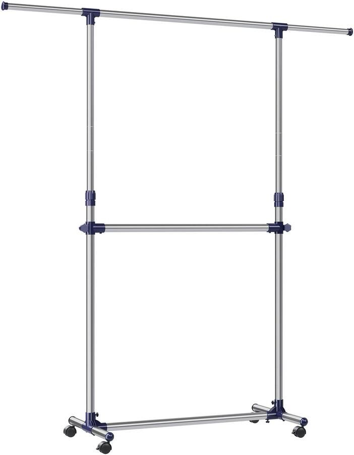 Unyqoos Verstelbaar kledingrek met robuuste constructie en hoge draagkracht voor veelzijdig gebruik