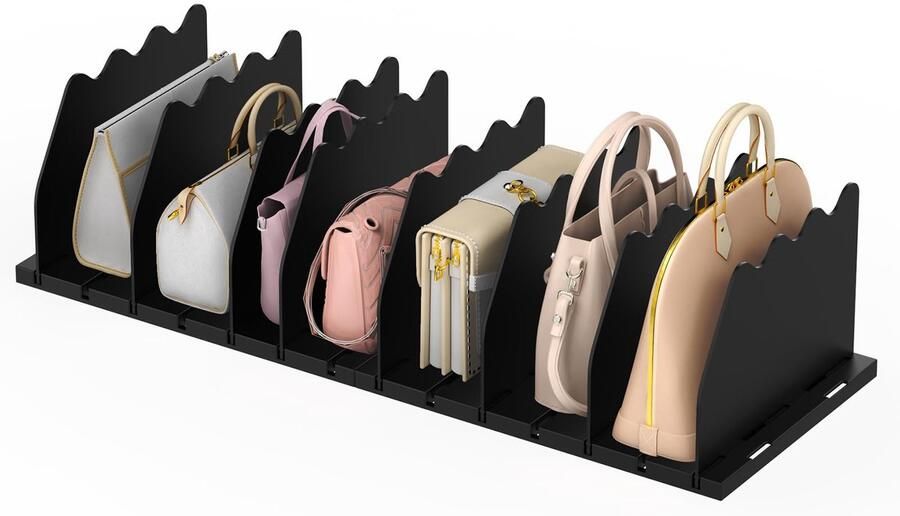 Unyqoos Verstelbare en Multifunctionele Organisator voor Kasten en Kamers 8 Stuks Zwart