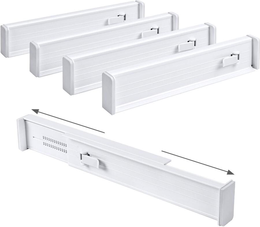 Unyqoos Verstelbare set van 5 ladeverdelers voor veelzijdige organisatie in huis en kantoor