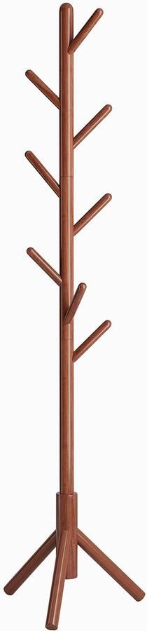 Unyqoos Vrijstaande Kapstok van Massief Hout met 8 Haken voor Jassen en Accessoires