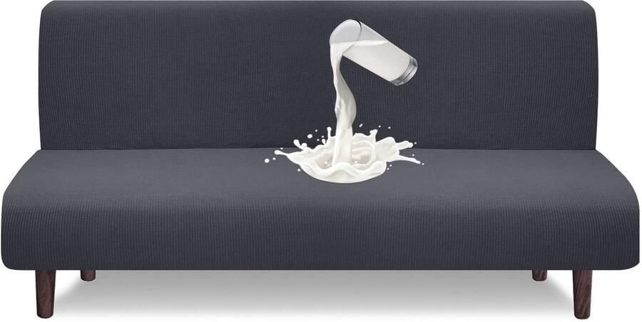 Unyqoos Waterbestendige en Hoogwaardige Rekbare Hoes voor Armloze Futons en Opvouwbare Slaapbanken