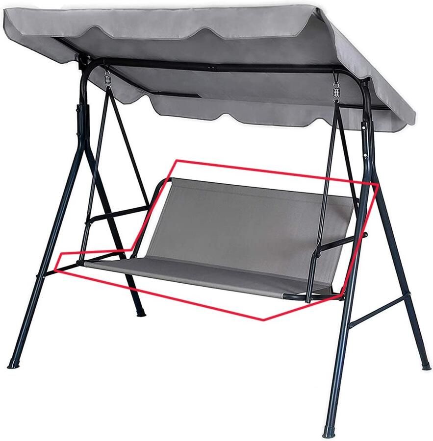 Unyqoos Weerbestendige en Gemakkelijk te Installeren Tuinschommel Stoelhoes voor 2- en 3-Zits Schommelstoelen in Grijs