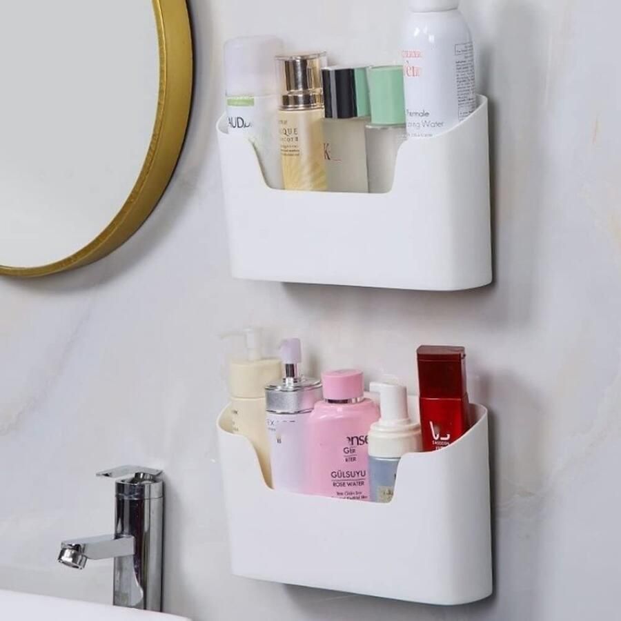 Unyqoos Zelfklevende Opbergdozen voor Keukenkast en Badkamer Set van 2 Stuks Multifunctionele Opslagoplossing