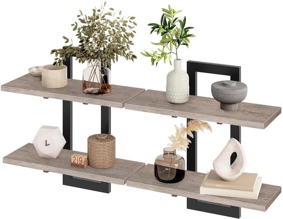 Unyqoos Zweelaags zwevend wandplankenset voor veelzijdig gebruik in huis