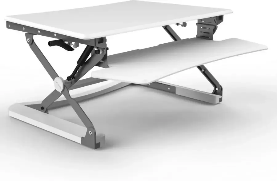 Worktrainer Updesk Stabureau Bureau verhoger XL Handmatig Wit