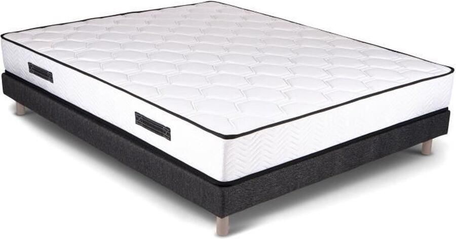 Paris Boxspring- en matrasset 140 x 190 cm Veren Lattenbodem