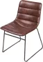 Urban Living set van 4 eetkamerstoelen Brooklyn PU leer 55x45x78 cm bruin - Thumbnail 2