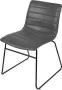 Urban Living set van 4 eetkamerstoelen Brooklyn PU leer 55x45x78 cm grijs - Thumbnail 2