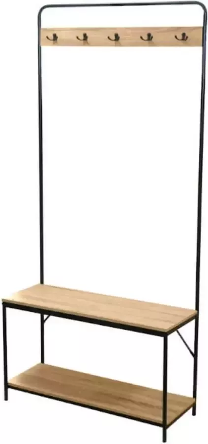 Urban Living Kapstok Schoenenrek 2 Niveau's 80 x 30 x 170 cm - Foto 2