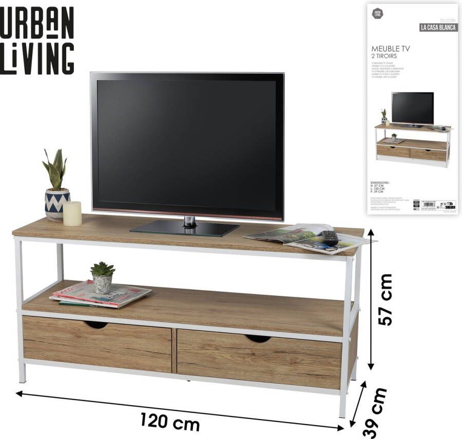 Urban Living TV-KAST 2 LADES 120X39XH57CM