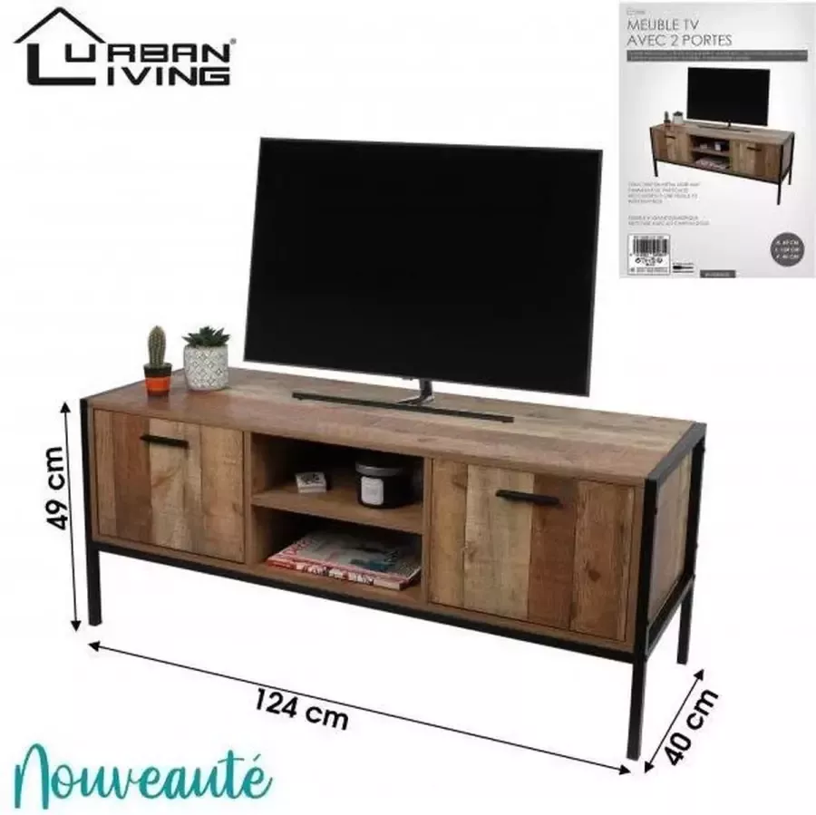 Urban Living Tv kast met 2 deuren 124x40xH49cm