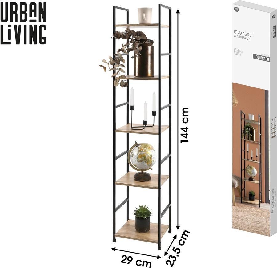 Urban Living COLORADO Design Ladderrek met 5 niveaus 29x23 5xH144 cm