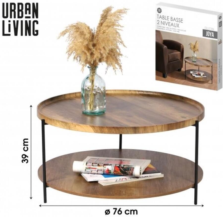 Urban Living JOYA SALONTAFEL 2 NIVEAUS D76CM X H39CM