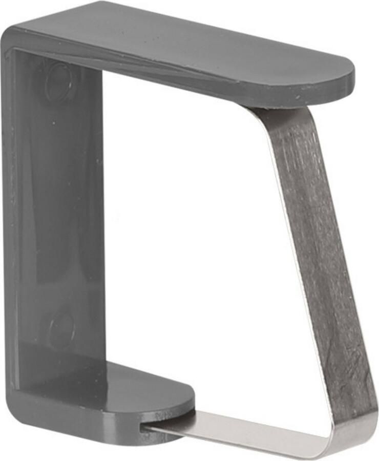 Urban Living tafelkleedklemmen 4x stuks grijs kunststof metaal