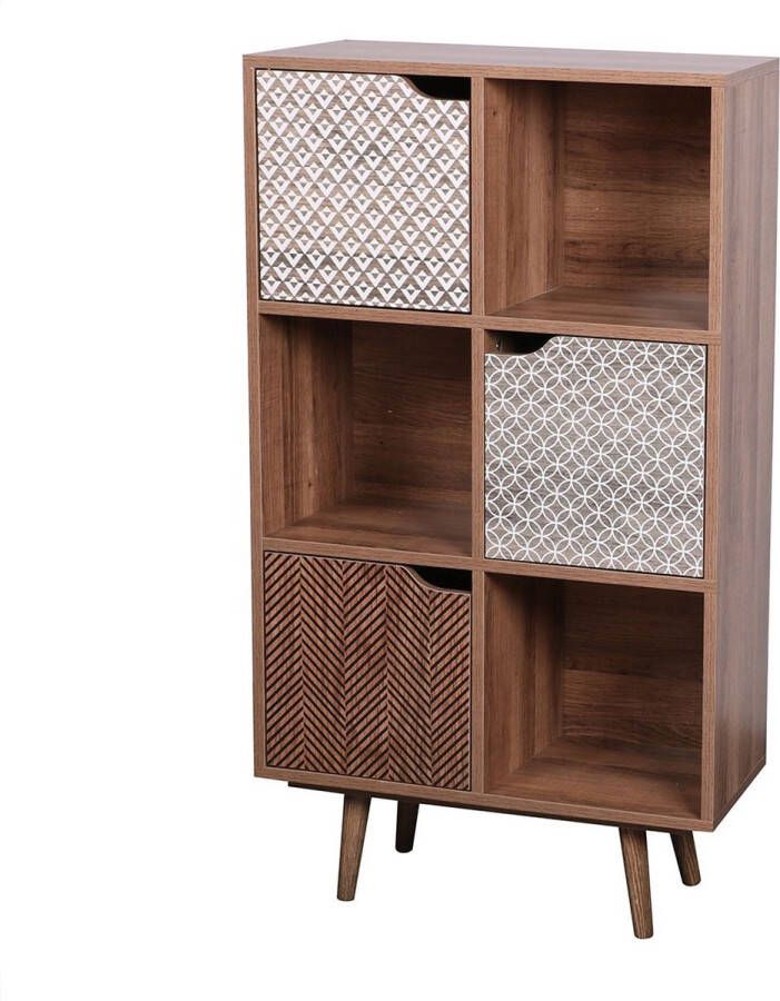 Urban Living – Vintage Vakkenkast Medium Baobab – Bruin