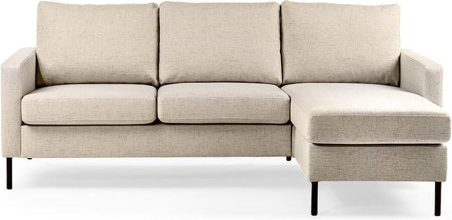 Urban Pieces Grijze Hoekbank Isa Zetel Sofa Loungebank 3-Zitsbanken Chaise longue Ligbank Hoekzetel hoeksalon
