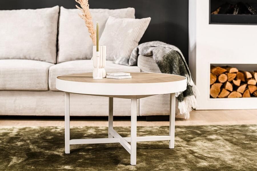 Urban Pieces Mia Salontafel eiken eikenfineer en staal