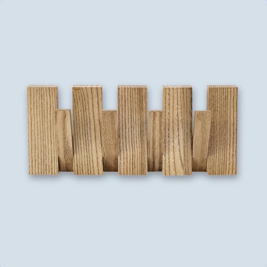 Urban State wandkapstok kapstok hangend essenhout 4 haken Piano kapstok kapstokken handgemaakt