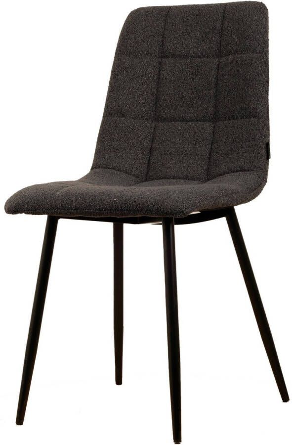 Usuals Elise Eetkamerstoel Antrasiet Boucle