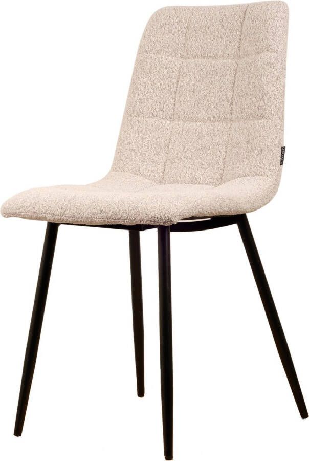 Usuals Elise Eetkamerstoel Ecru Boucle 45cm x 85cm Stijlvolle eetkamerstoel