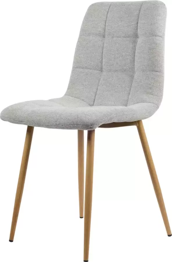 Usuals Elise Eetkamerstoel Grijs Weave Stoel met houtlook stalen poten Design eetkamerstoelen