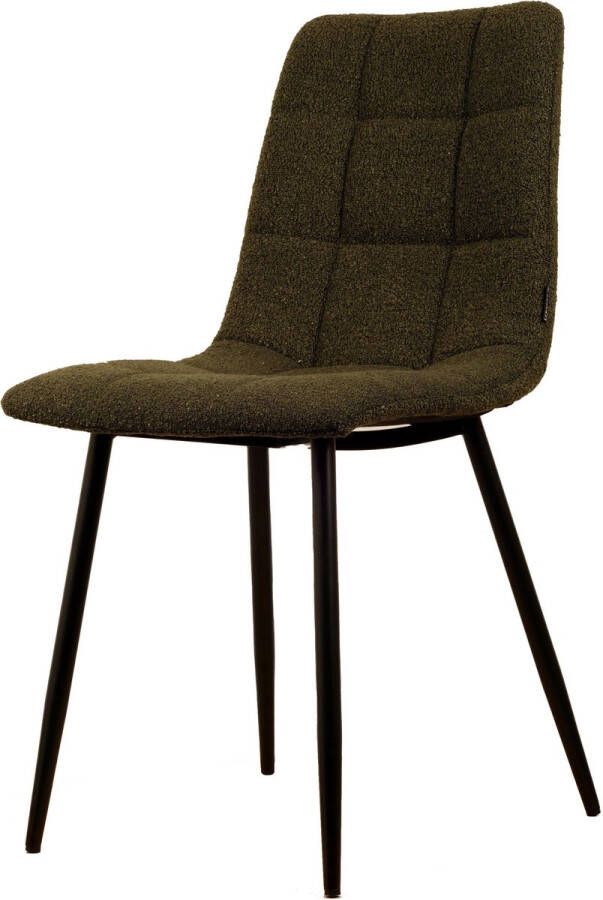 Usuals Elise Eetkamerstoel Groen Boucle